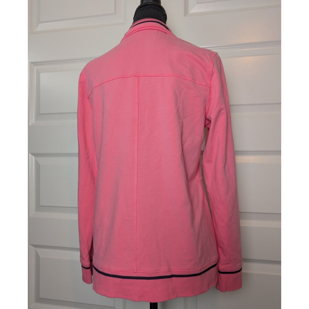 T By Talbots Size M Everyday Jacket Pink Pockets Stretch Full Zip Activewear - Picture 3 of 9